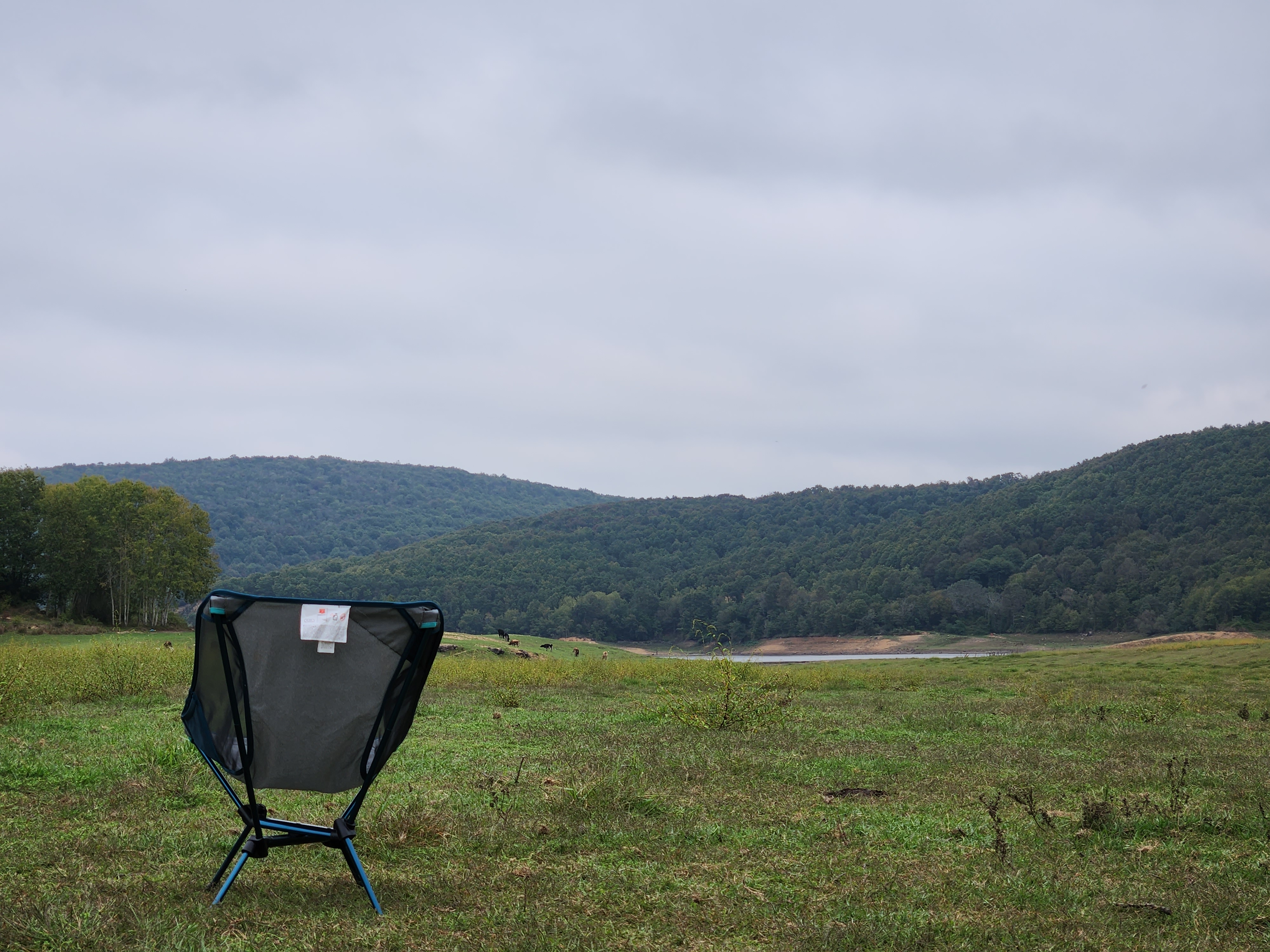 My chair in the middle of the plain area