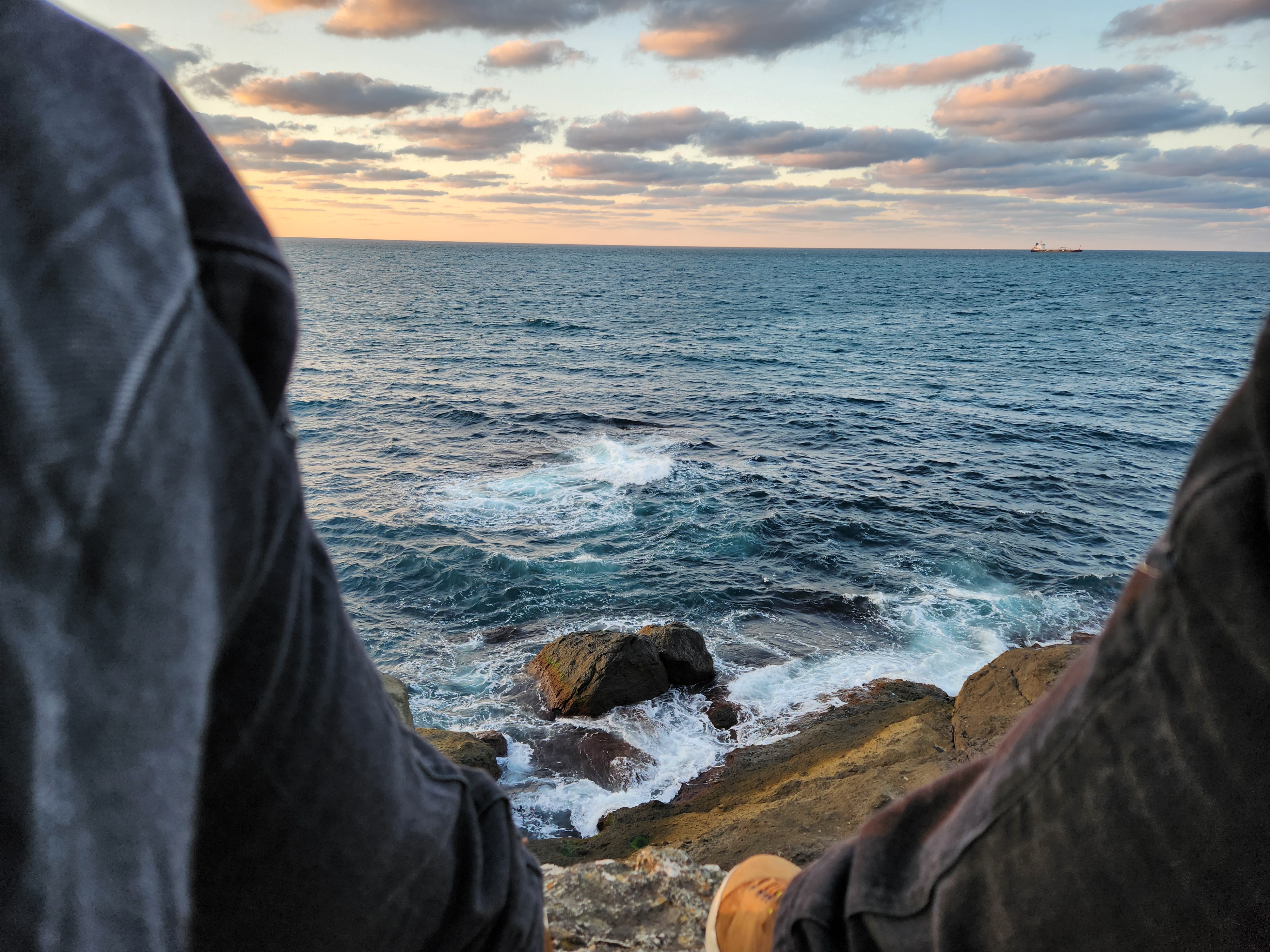 There are rocks to sit on and enjoy the view